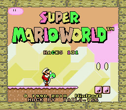 Super Mario World Hacks 101 Title Screen